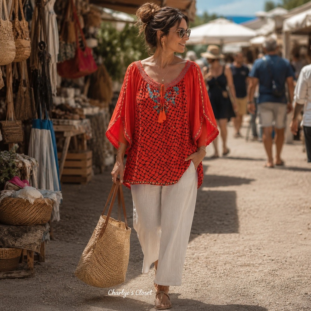 Urban Mango Gold Detail Boho Top M Summer Festival Statement Indie Glam